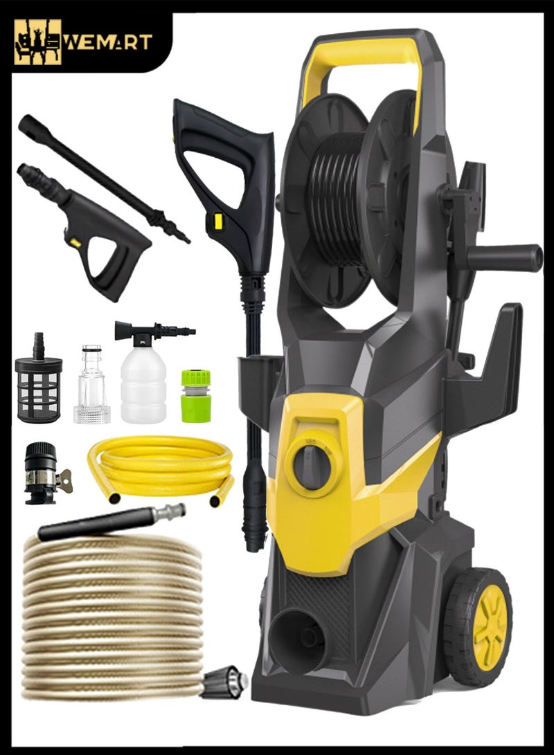 WEMART Electric Pressure Washer, 1800W 150Bar Power Washer with Quick Connect Nozzle, High Pressure Washer with Foam Gun for Car/Fence/Driveway/Patio/Home Cleaning - Image 1